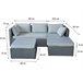 Muebles de jardín bajos en resina tejida Gris