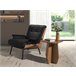ANGEL CERDA Sillón polipiel negro Negro/ Madera