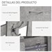 Conjunto Muebles de Entrada Tablero de partículas HOMCOM 90 Gris