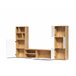 Compacto tv roble y blanco JOY Blanco/ Madera
