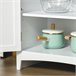 Alacena de Cocina MDF, Vidrio Templado HOMCOM, hogar - cocina 68 Blanco