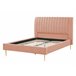 Beliani Cama con somier Terciopelo MARVILLE 162x225 Arena