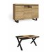 Conjunto Muebles de Salón, Mesa, Aparador Roble
