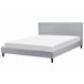 Beliani Cama con somier Terciopelo FITOU 190x214 Gris Claro
