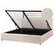 Beliani Cama con almacenaje Bouclé MONTLAUR 189x216 Beige