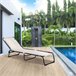 Tumbona Reclinable Acero, PVC Outsunny, deportes y ocio - playa Azul Claro