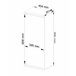 Armario de pared AKORD W40 3 estantes 40 Blanco/ Madera
