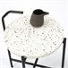 Mesa Auxiliar Redonda Yala, terrazo Blanco Blanco