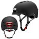 Casco Safe&Go Negro L patinete bici Movilidad Urbana Luz LED frontal y trasera Gridinlux Negro
