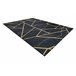 Alfombra lavable ANDRE 1222 Mármol Geométrico 80x150 Negro