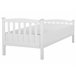 Beliani Cama con somier Madera de pino GIVERNY 99x208 Blanco