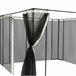 4 Paneles Laterales de Mosquitera para Carpa Poliéster, Nylon 302x0 Negro