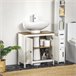 Armario de Baño Melamina de Madera kleankin, hogar - baño 60 Blanco