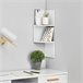 [en.casa] Estantería de pared diseño retro Blanco