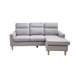 Sofa Agora + Puff Convertible en Chaise Longue Beige