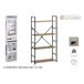 Estanteria EDNA Madera y metal Madera