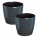 2x Maceta redonda de plastico Coubi Round P 2x Maceta redonda de plastico Coubi Round P Grafito