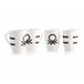 Set mug BLACK&WHITE 4 piezas marca BENETTON Blanco