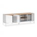 Mueble Tv Curva 3 puertas 160 Blanco
