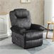 Sillón Relax Reclinable Poliéster, Espuma, Metal HOMCOM Negro