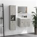 Conjunto de Muebles de Baño Melamina de Madera, Cerámica, Vidrio Gris