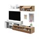 Mueble de salón Julia Blanco Artik (Blanco Mate) - Roble Nodi Roble Gris