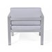 Beliani Conjunto de jardín Aluminio SALERNO Gris