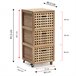 Mueble de baño Bukit 3 cajones con ruedas Madera