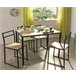 Conjunto de mesa y 4 sillas SIDNEY Negro/ Madera