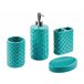 Beliani Conjunto de accesorios de baño GUATIRE Turquesa