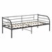 Cama Individual Falun Diván con reposacabezas Metal Cama Individual Falun Diván con reposacabezas Metal Negro
