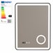 Espejo de pared con LED Pescara para baño IP65 con antivaho lupa 50x4 Negro