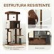 Árbol para Gatos Aglomerado de Madera PawHut Árbol para Gatos Aglomerado de Madera PawHut Marron