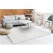 Alfombra SANTO sisal 58381 diamantes zigzag 80x150 Crema