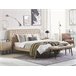 Beliani Cama con somier Piel sintética ESSONNE 219x208 Beige