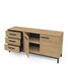 Aparador Craft 2 puertas 3 cajones Negro/ Madera