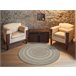 Alfombra redonda geométrica de interior/exterior SILVANA - ATTICGO 120x120 Gris Claro