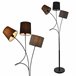 Lámpara de pie Treviso Metal Tela 3 x E14 [lux.pro] Multicolor