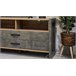Mueble TV 1 puerta y 2 cajones INDUSTRY Gris/ Madera