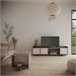 Mueble tv 180cm 3 puertas roble y blanco CLAP Roble