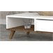 Mesa de centro GLIN color blanco y nogal Blanco