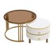 2 en 1, mesa de centro, mesa auxiliar, cajón 70x70 Blanco