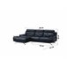 Chaise longue de piel HAWAI Azul Marino