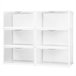 Pack 6 cajas zapatos plástico apilables y antivuelco Max Home Blanco