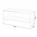 Mesa de centro Ruokolahti con estante acero [en.casa] 43x102 Blanco