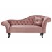 Beliani Chaise longue derecho Terciopelo LATTES Rosa