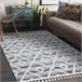 Alfombra SEVILLA Z555A conducción diamantes Franjas Bereber 200x290 Gris