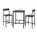 Conjunto de mesa alta con 2 taburetes JAMIE Negro