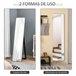 Espejo de Pie Madera de Pino, Vidrio HOMCOM, hogar - decoración Negro