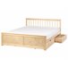 Beliani Cama con cajones Madera de pino OLENDON 169x206 Blanco